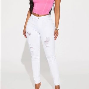 White Stretch Jeans